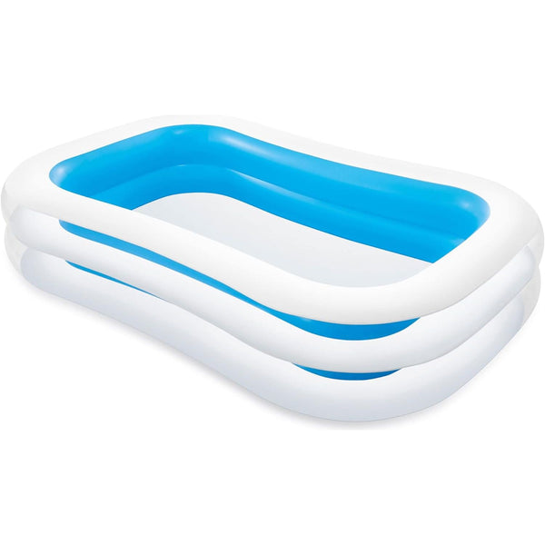 Swim Center Family Pool for 2-3 Kids, Backyard Splash Pool for Children 6+ Years Old, 198-Gallons, Blue & White